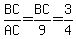 BC%2FAC=BC%2F9=3%2F4
