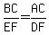 BC%2FEF=AC%2FDF