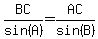 BC%2Fsin%28A%29=AC%2Fsin%28B%29