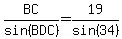 BC%2Fsin%28BDC%29+=+19%2Fsin%2834%29