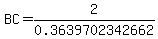 BC=2%2F0.3639702342662