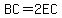 BC=2EC