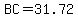 BC=31.72