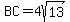 BC=4sqrt%2813%29