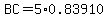BC=5%2A0.83910