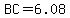 BC=6.08