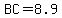 BC=8.9