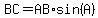BC=AB%2Asin%28A%29