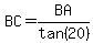 BC=BA%2Ftan%2820%29