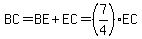 BC=BE%2BEC=%287%2F4%29EC