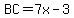 BC+=+7x-3