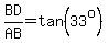 BD%2FAB+=+tan%2833%5Eo%29