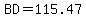 BD=115.47