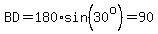 BD=180%2Asin%2830%5Eo%29=90