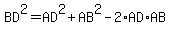 BD%5E2+=+AD%5E2+%2B+AB%5E2+-+2%2AAD%2AAB