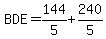 BDE=144%2F5%2B240%2F5