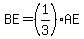 BE=%281%2F3%29AE