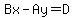 Bx-Ay=D