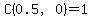 C%280.5%2C0%29+=+1