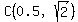 C%280.5%2Csqrt%282%29%29