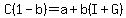 C%281-b%29=a%2Bb%28I%2BG%29