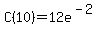 C%2810%29+=+12e%5E%28-2%29