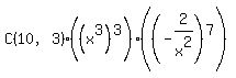 C%2810%2C3%29%28%28x%5E3%29%5E3%29%28%28-2%2Fx%5E2%29%5E7%29