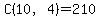 C%2810%2C4%29=210