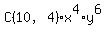 C%2810%2C4%29x%5E4%2Ay%5E6
