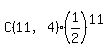 C%2811%2C4%29%2A%281%2F2%29%5E11