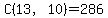 C%2813%2C10%29=286