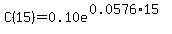 C%2815%29=0.10e%5E%280.0576%2A15%29