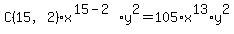 C%2815%2C2%29%2Ax%5E%2815-2%29%2Ay%5E2=105%2Ax%5E13%2Ay%5E2