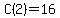 C%282%29=16