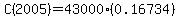 C%282005%29=43000%280.16734%29
