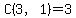 C%283%2C1%29=3