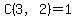 C%283%2C2%29=1