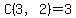 C%283%2C2%29=3