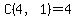 C%284%2C1%29=4
