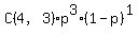 C%284%2C3%29%2Ap%5E3%2A%281-p%29%5E1