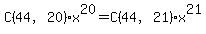 C%2844%2C20%29x%5E20+=+C%2844%2C21%29x%5E21