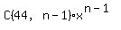 C%2844%2Cn-1%29%2Ax%5E%28n-1%29