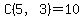 C%285%2C3%29=10