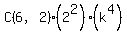 C%286%2C2%29%2A%282%5E2%29%2A%28k%5E4%29