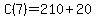 C%287%29=210%2B20