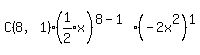 C%288%2C1%29%28expr%281%2F2%29x%29%5E%288-1%29%2A%28-2x%5E2%29%5E1