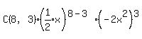 C%288%2C3%29%28expr%281%2F2%29x%29%5E%288-3%29%2A%28-2x%5E2%29%5E3