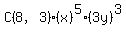 C%288%2C3%29%28x%29%5E5%283y%29%5E3