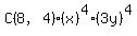 C%288%2C4%29%28x%29%5E4%283y%29%5E4