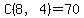 C%288%2C4%29=70